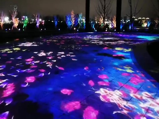 夜游園戶(hù)外多媒體地面互動(dòng)投影