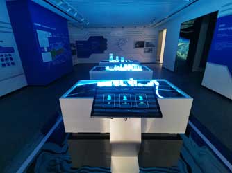 三維數字沙盤與互動一體機展示